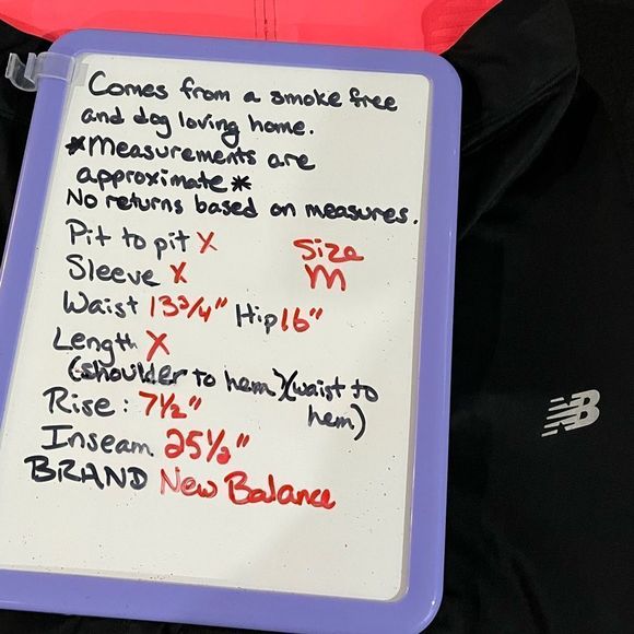 New Balance size M leggings with great geo- design and reflective strips EUC - Picture 4 of 14